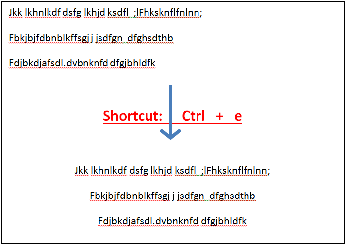 Ctrl + E Word