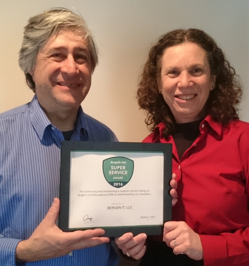 Bergen IT 4X Winner of Angie's List Super Service Award