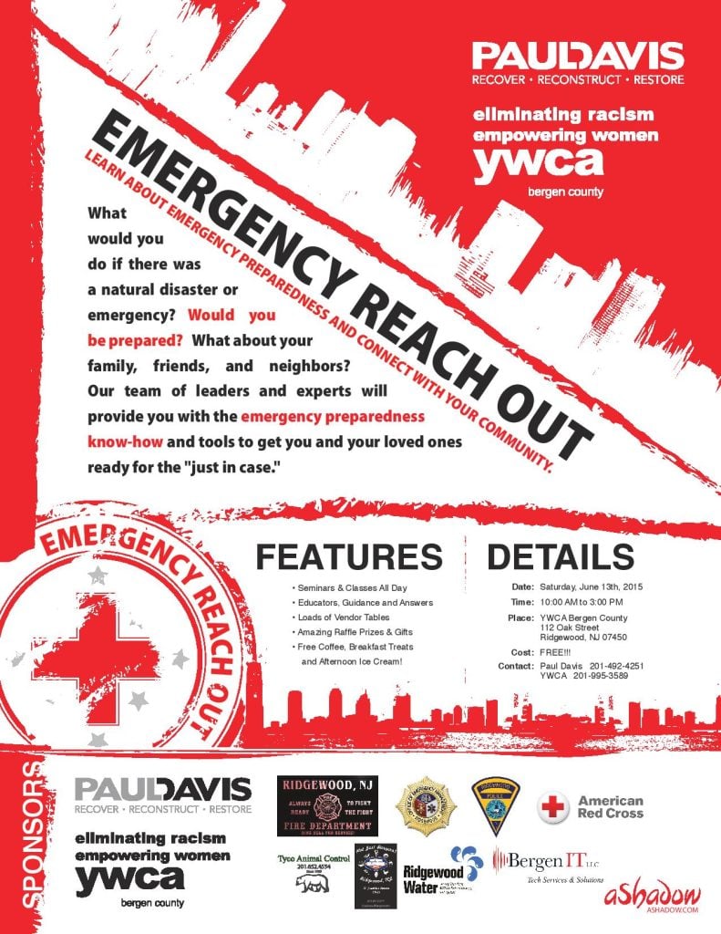 YWCA  Emergency Preparedness  Reach Out Flyer