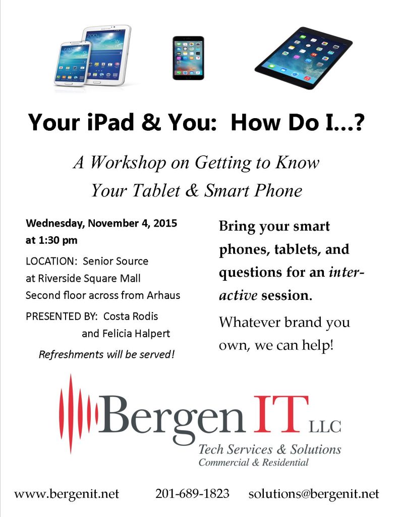Free Workshop: Get to know your tablet and smartphone